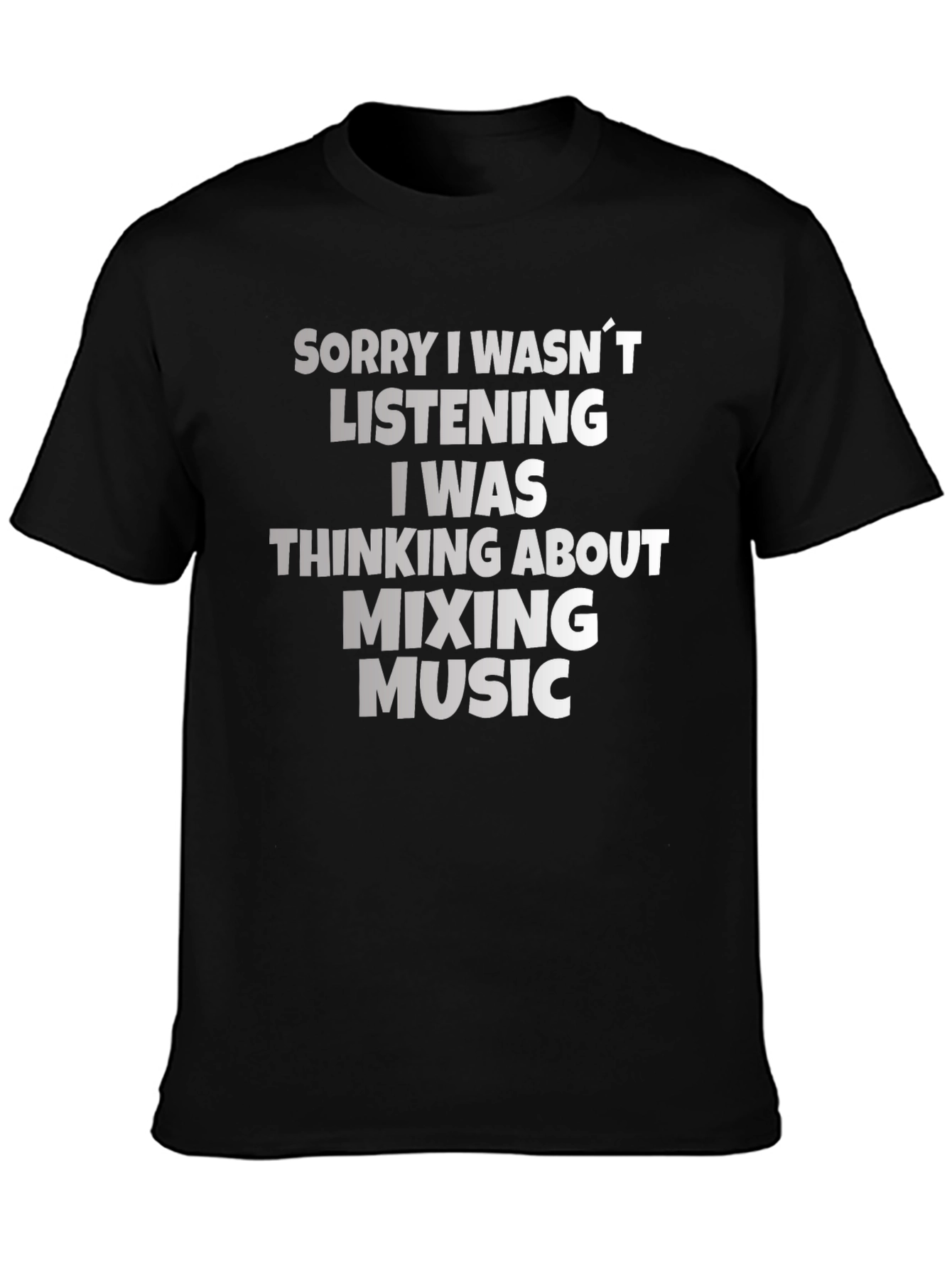 Black Mixing Music T-Shirt - Funny DJ Producer Tee view 3