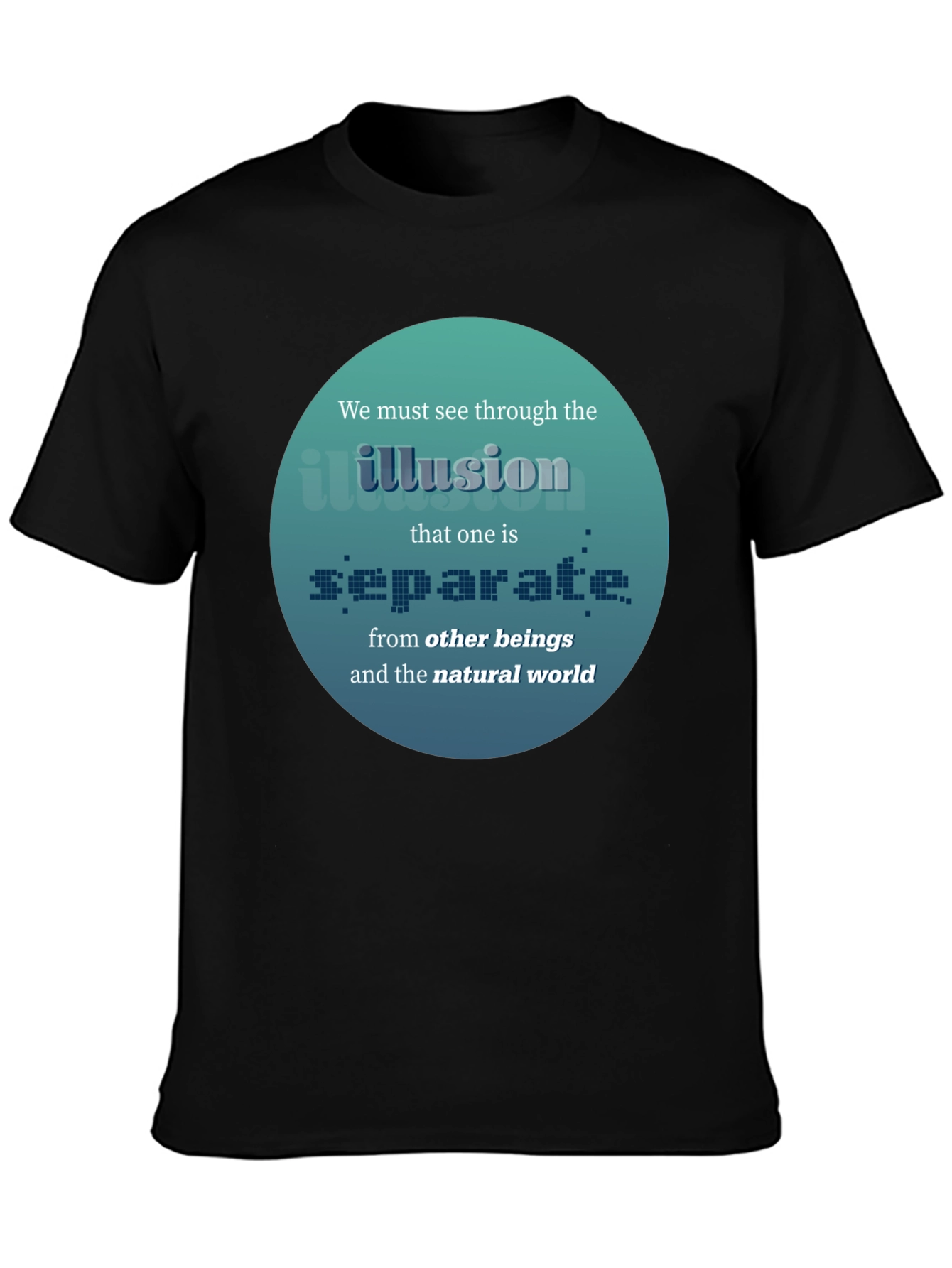 Black Illusion T-Shirt: See Through Separation view 3