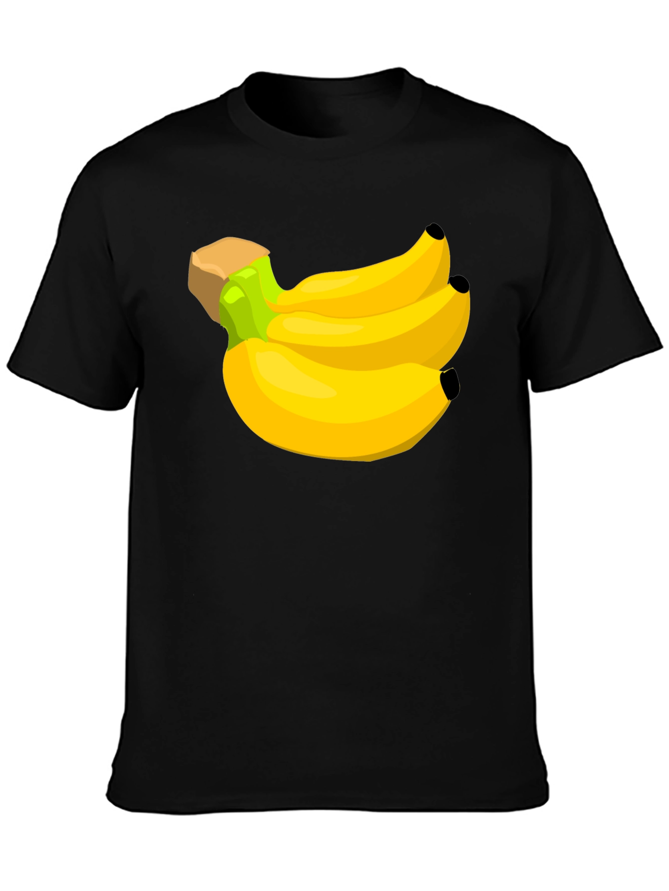 Black Banana Bunch Graphic Tee - Black Cotton T-Shirt view 3