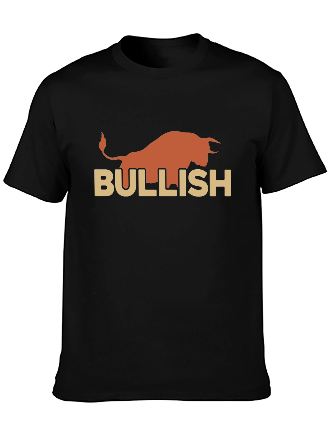 Black Bullish Graphic Tee - Black Cotton T-Shirt view 3
