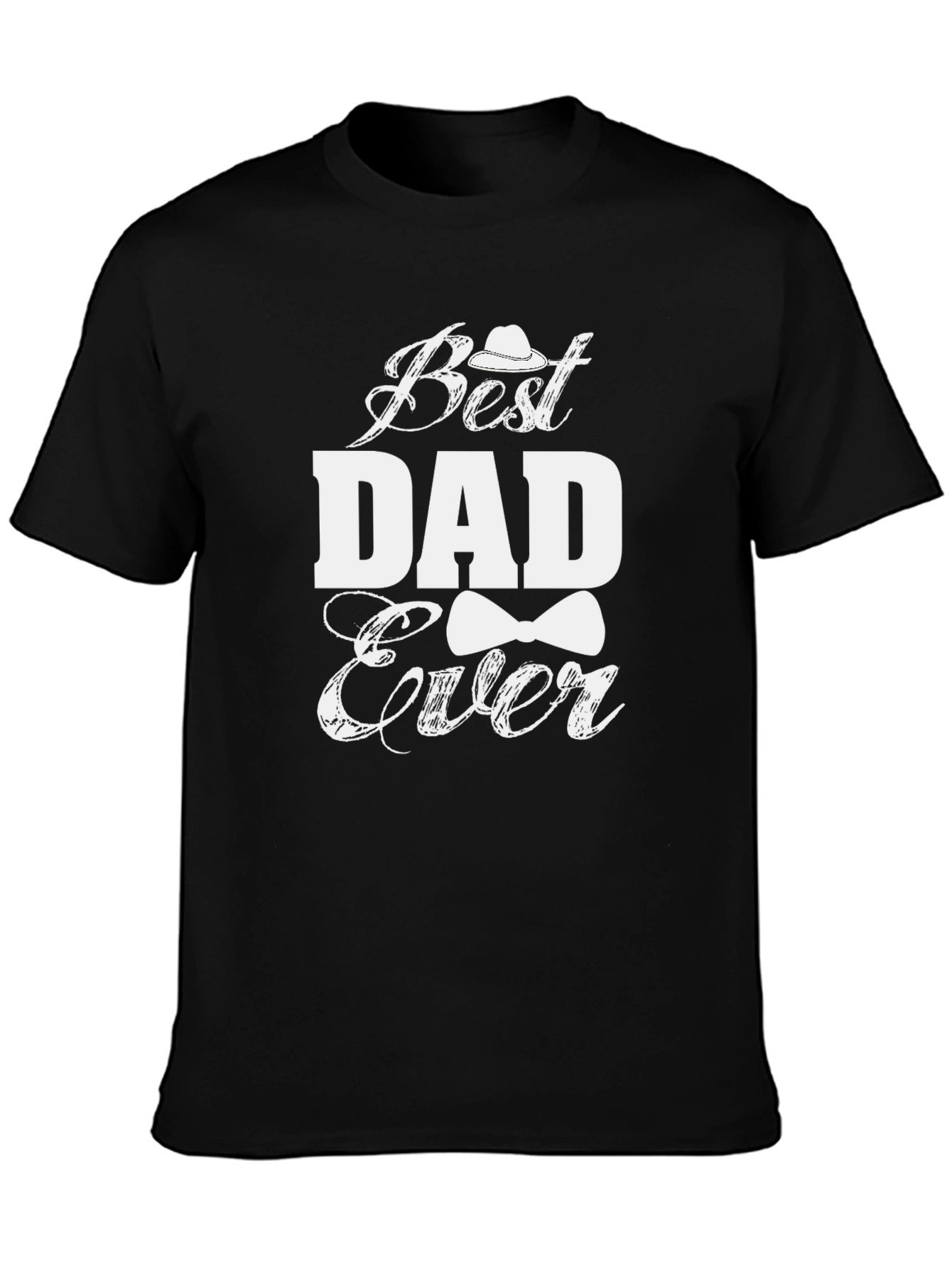 Black Best Dad Ever Graphic T-Shirt Father's Day view 3