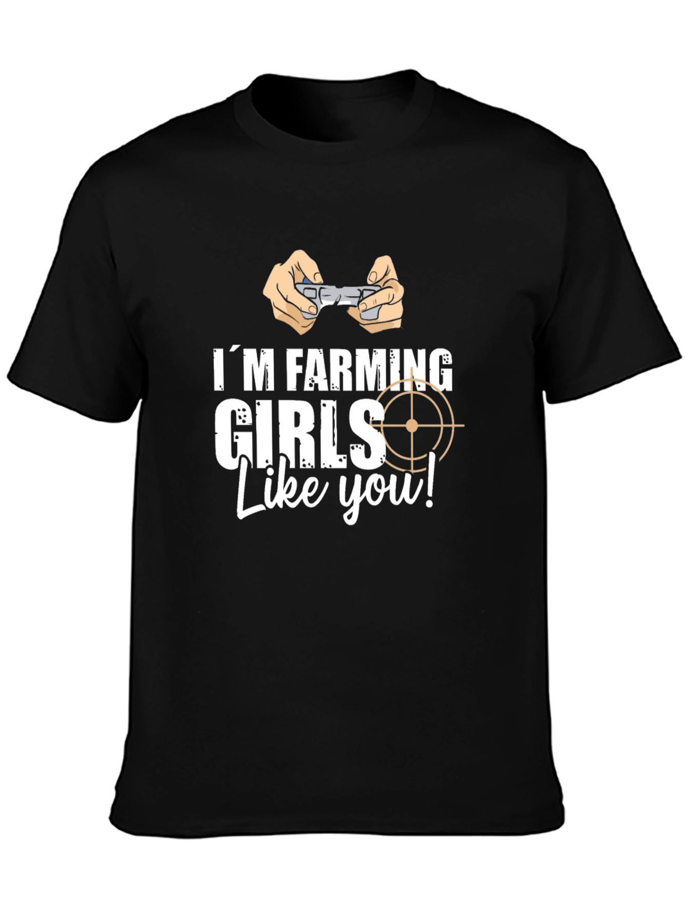 Black I'm Farming Girls T-Shirt view 3