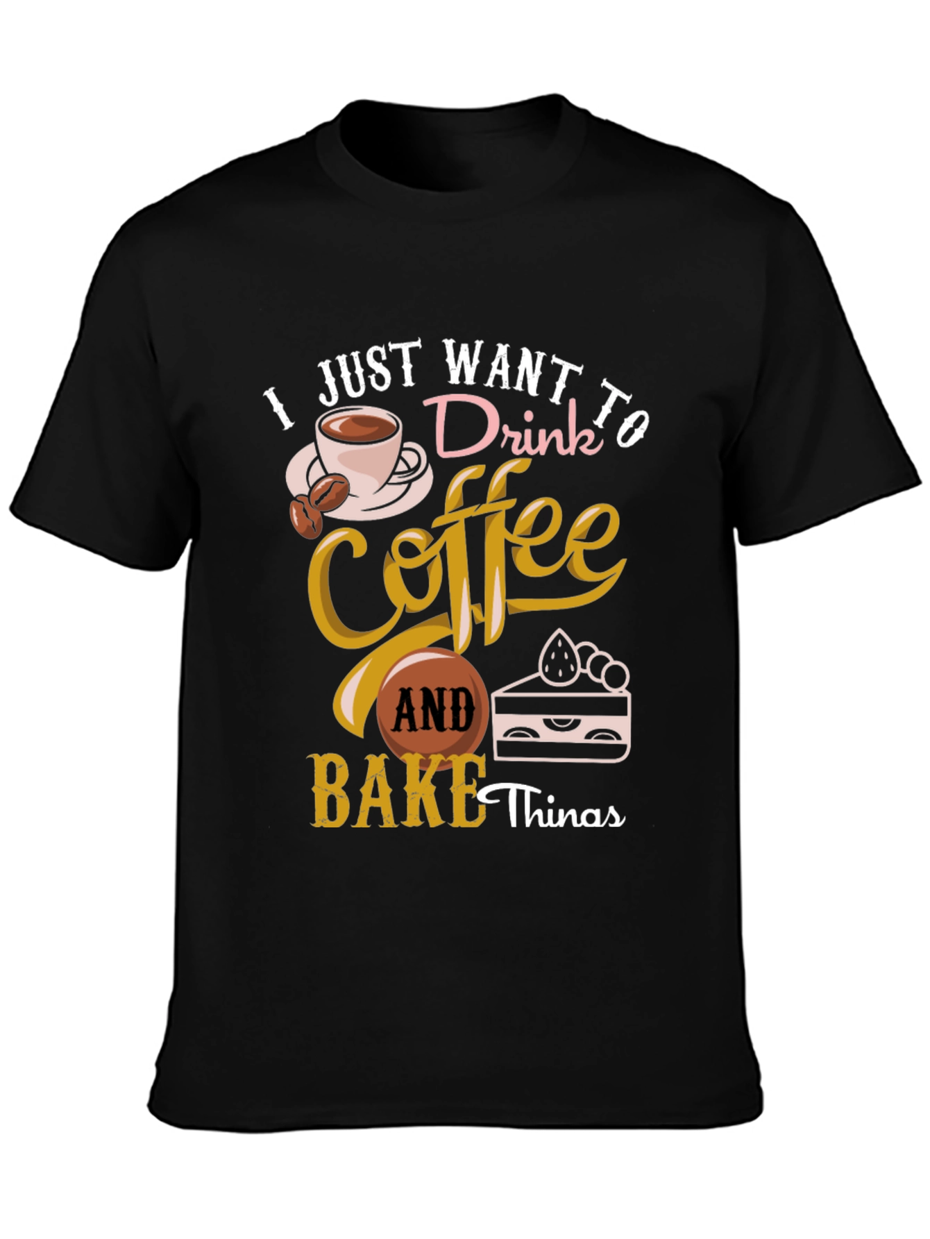 Black Coffee & Baking Lover T-Shirt view 3