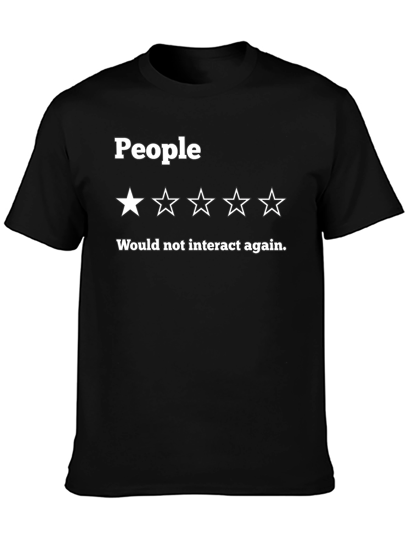 Black People Rating T-Shirt - One Star Review Novelty Tee view 3