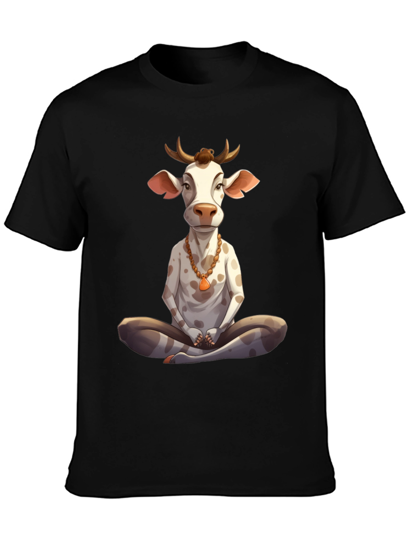 Yoga Cow Graphic Tee - Meditating Bull T-Shirt - 3