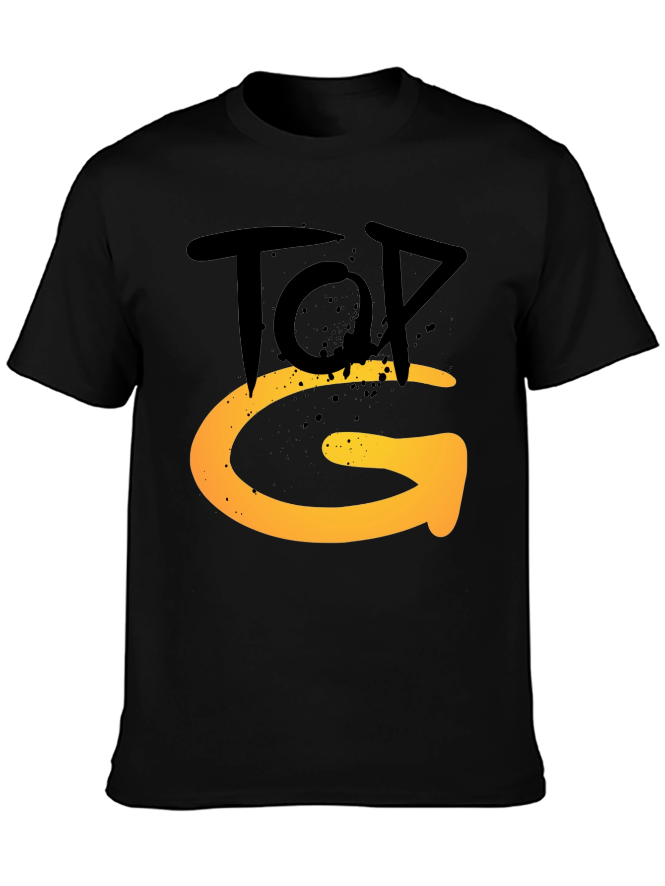 Black Top G Graphic Tee - Stylish Men's Black T-Shirt view 3