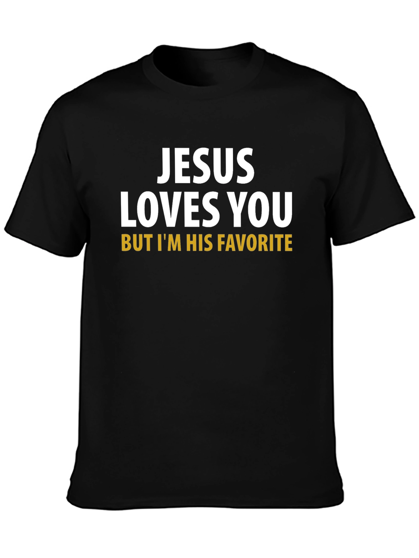 Black Jesus Loves You Funny Graphic T-Shirt view 3