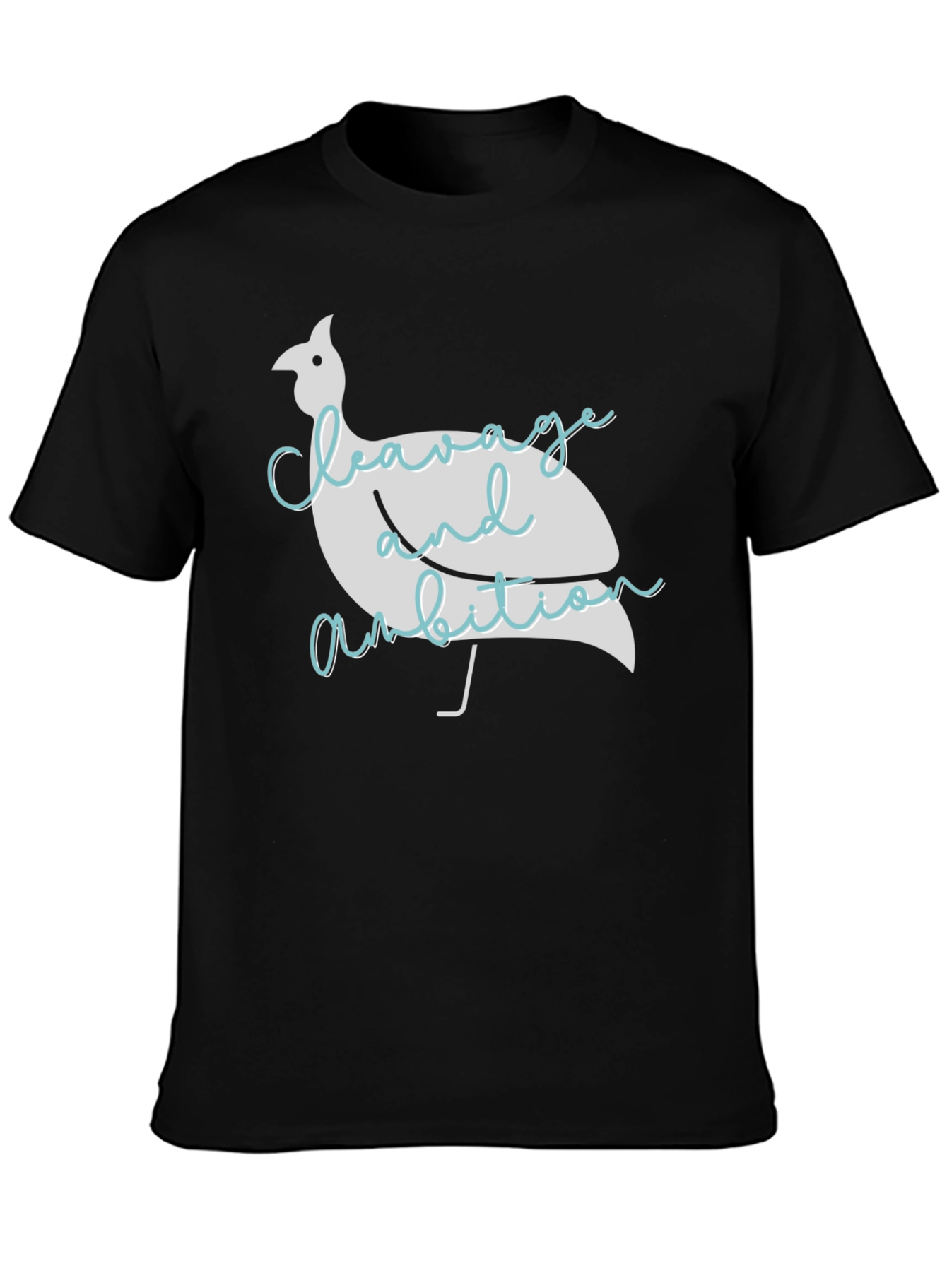 Black Cleavage & Ambition Graphic T-Shirt view 3