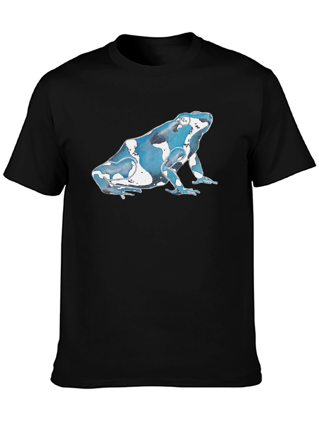 Black Blue Poison Dart Frog Graphic T-Shirt view 3