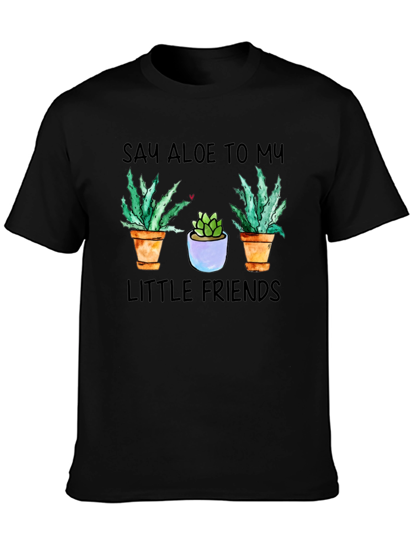 Black Say Aloe To My Little Friends Graphic Tee view 3