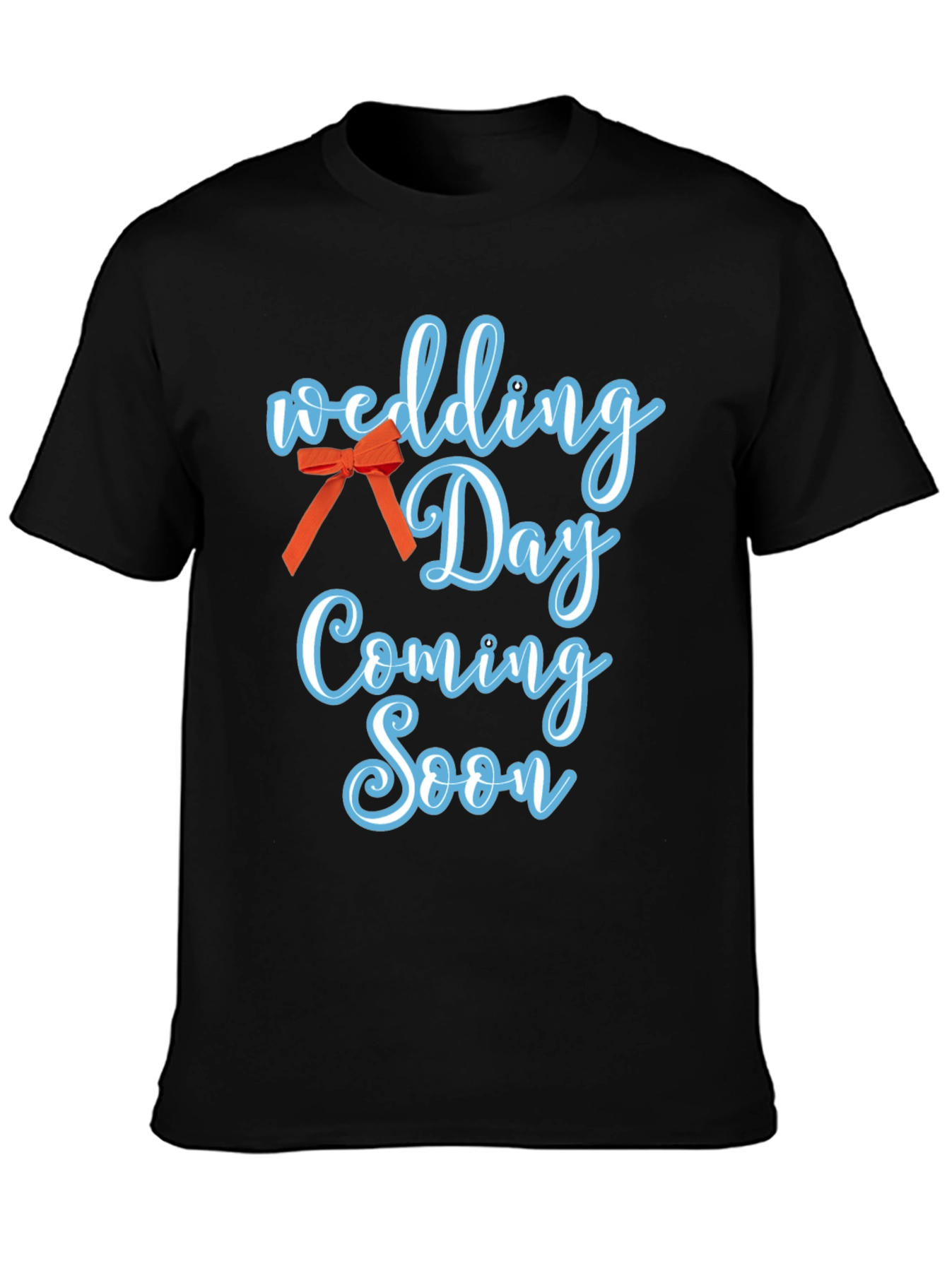 Black Wedding Day Coming Soon T-Shirt view 3