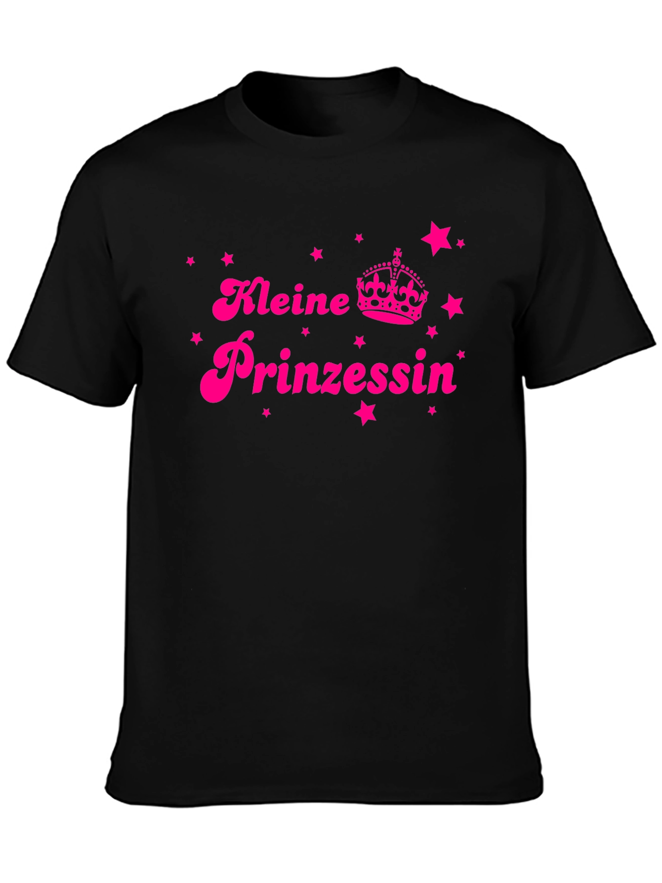 Black Kleine Prinzessin Black T-Shirt - Cute German Princess Design view 3