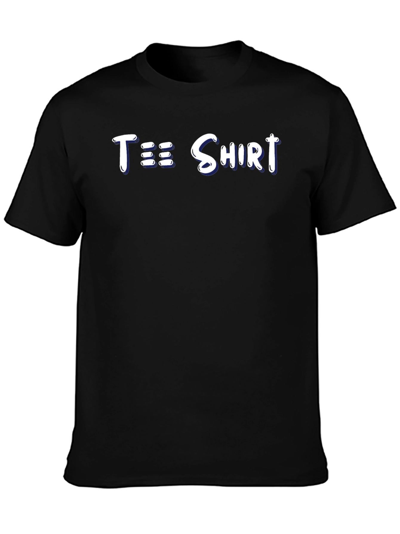 Black Black Tee Shirt with Fun Graphic Print view 3