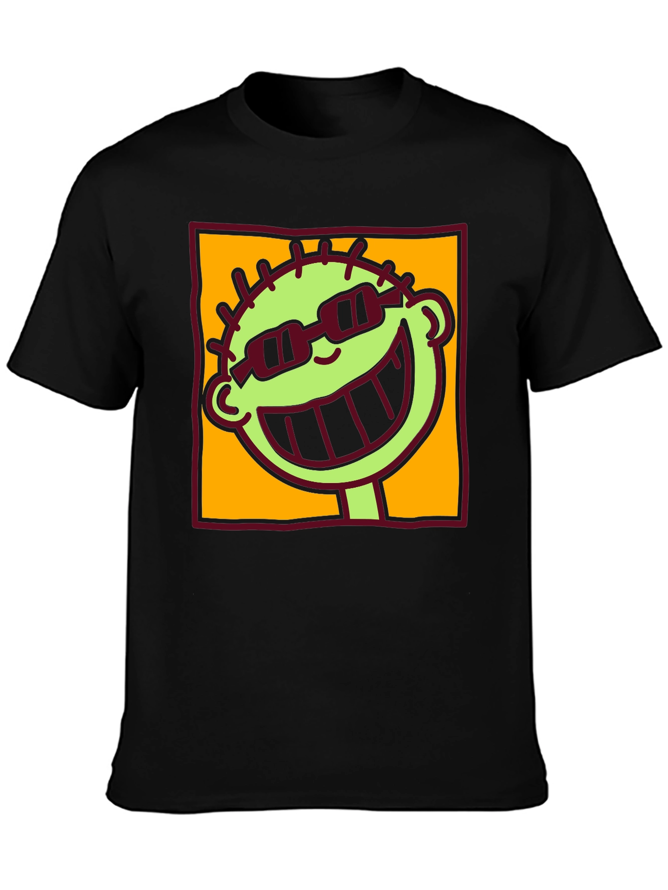 Black Cartoon Graphic Tee - Cool Dude view 3