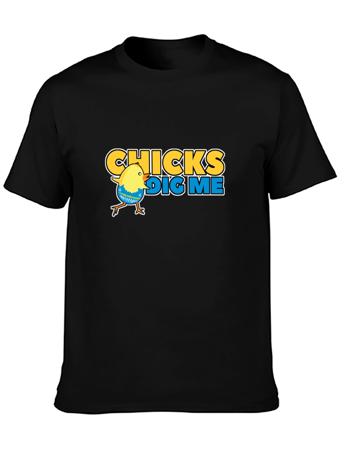 Black Funny Chicks Dig Me Graphic T-Shirt view 3