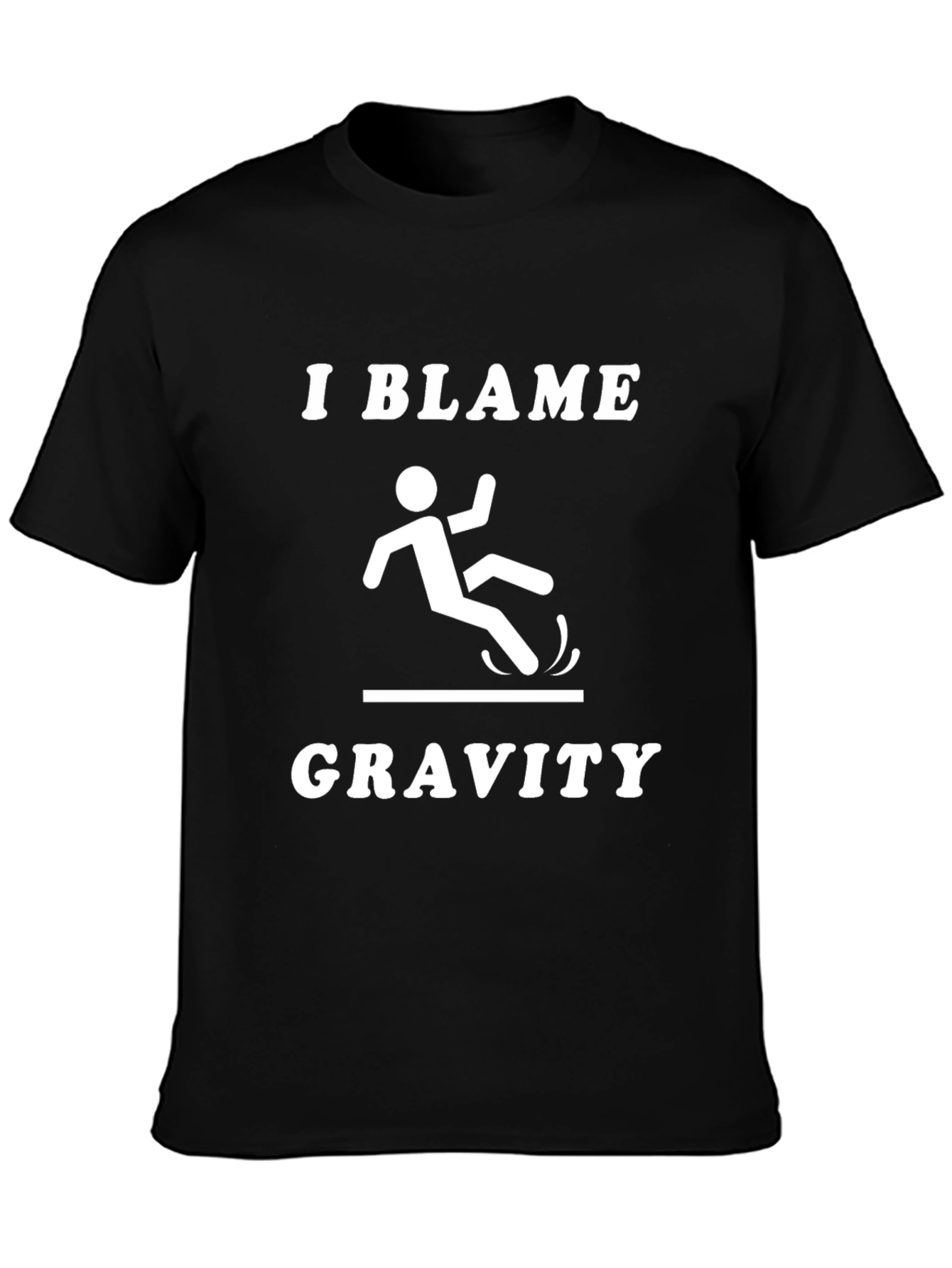 Black I Blame Gravity Graphic T-Shirt - Funny Humor Tee view 3