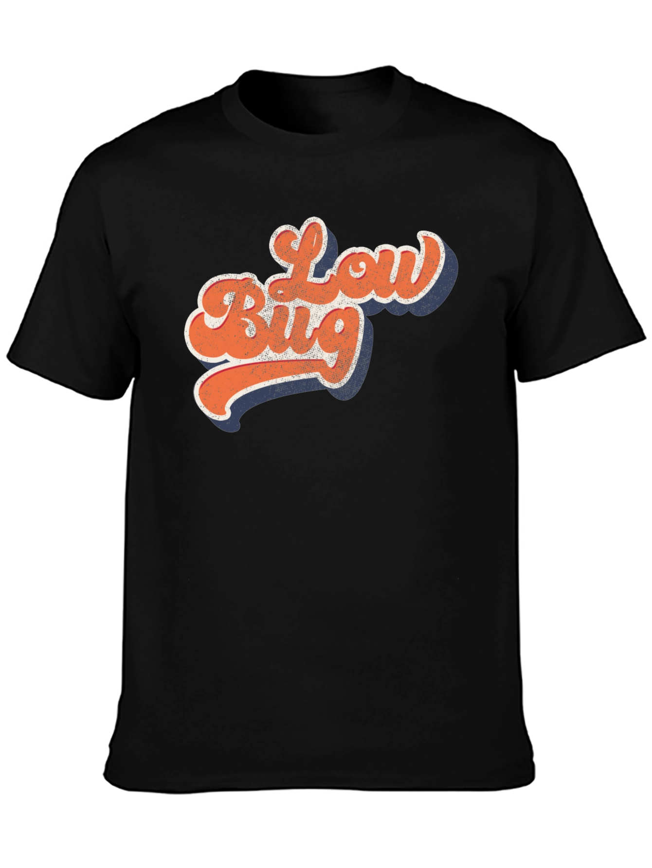 Black Retro "Low Bug" Graphic T-Shirt - Classic Style view 3