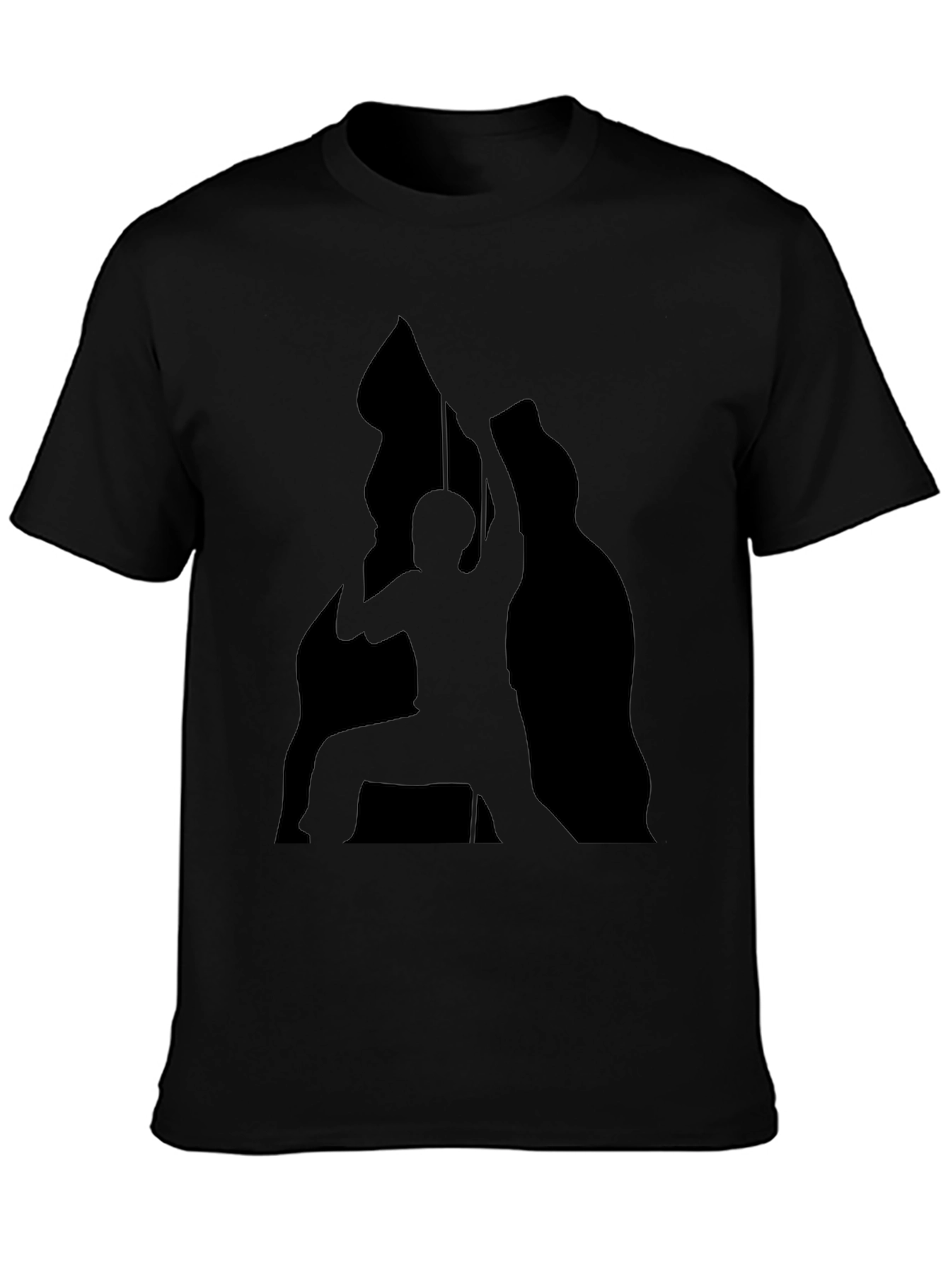 Black Silhouette Climber Black T-Shirt view 3