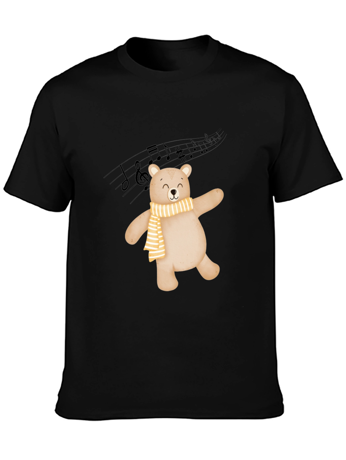 Black Dancing Bear Graphic Tee - Soft Cotton Comfort view 3