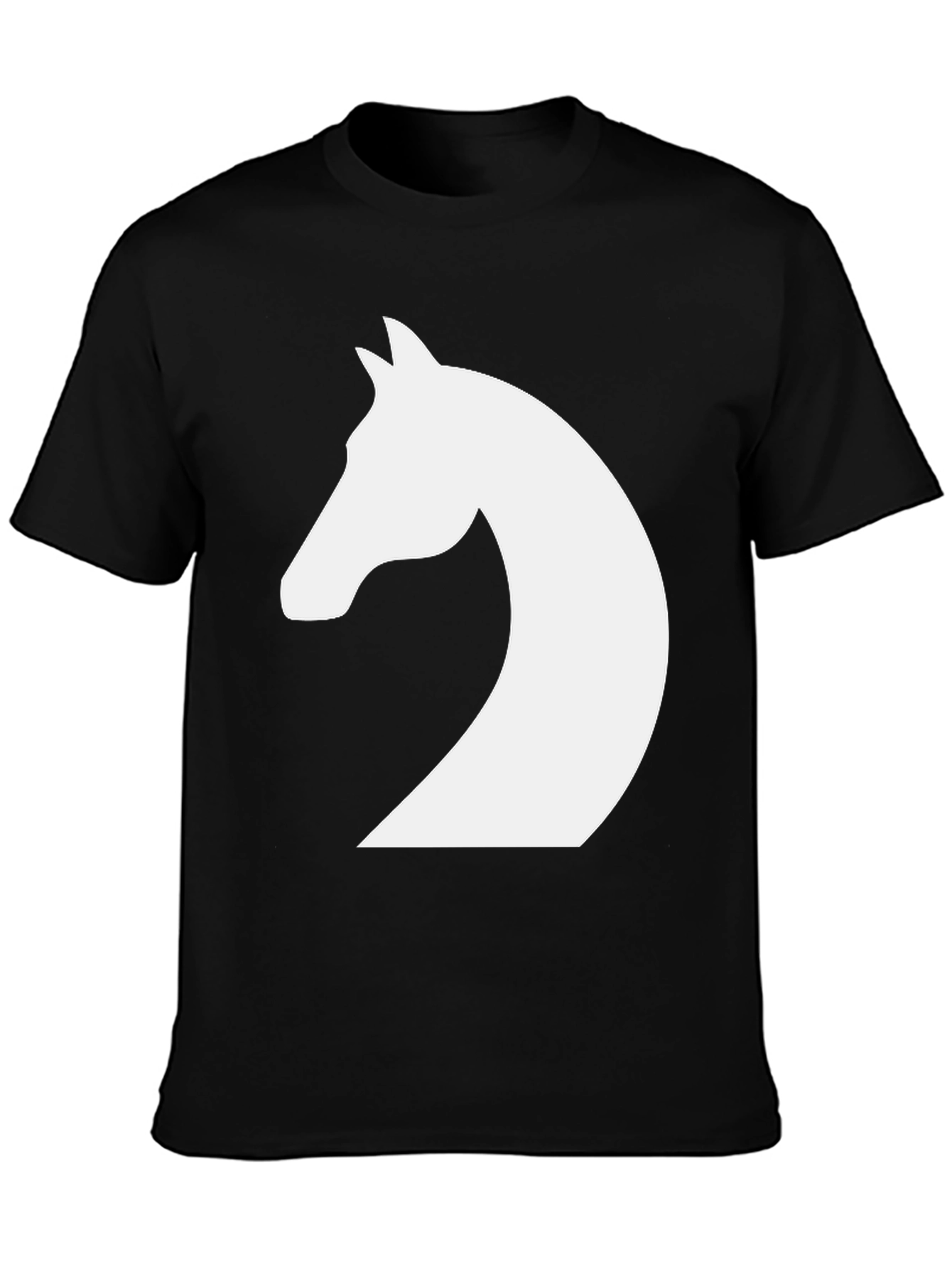 Black Horse Head Graphic Tee - Black view 3