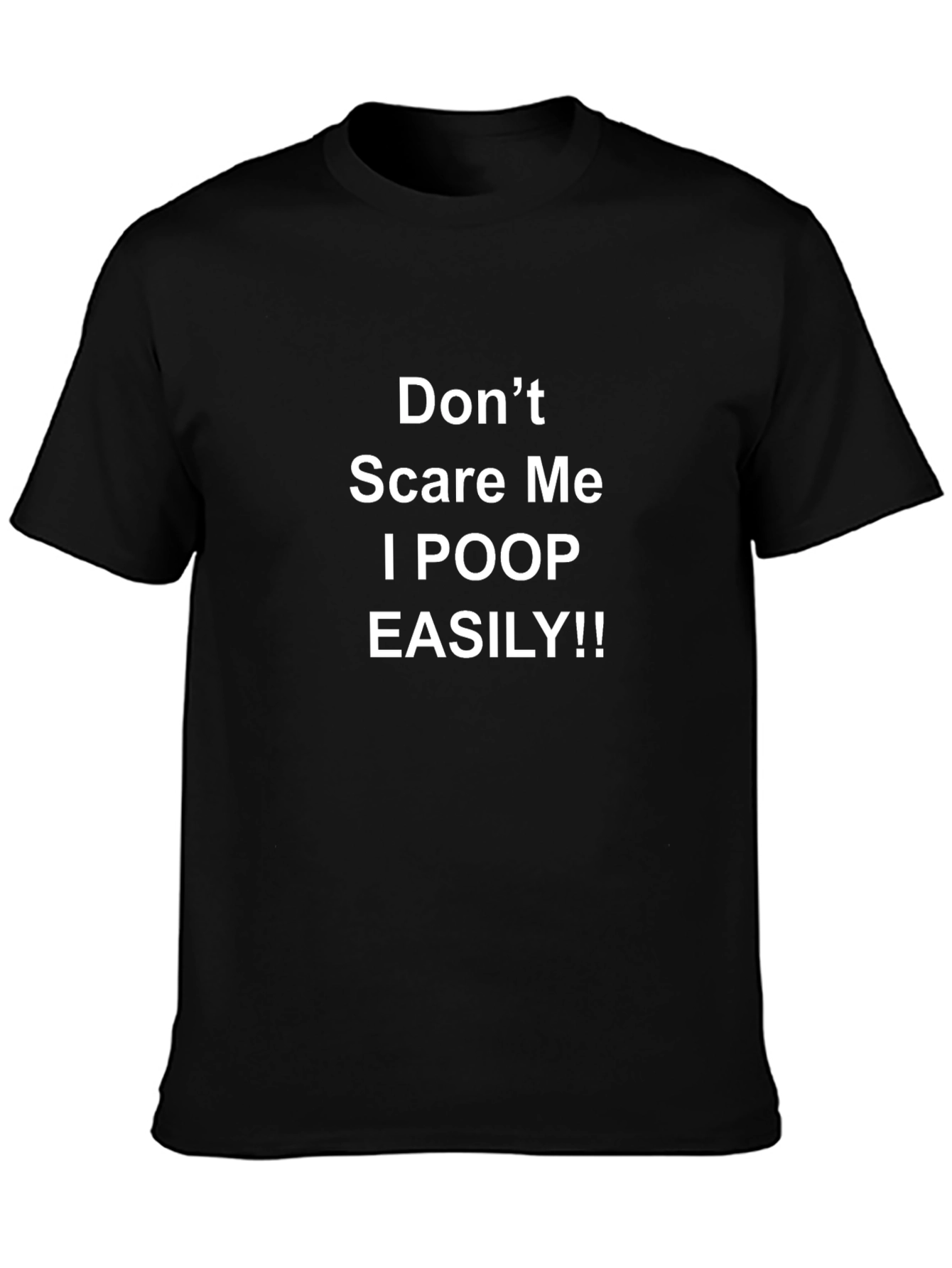 Black Funny "Don't Scare Me" Graphic Tee view 3