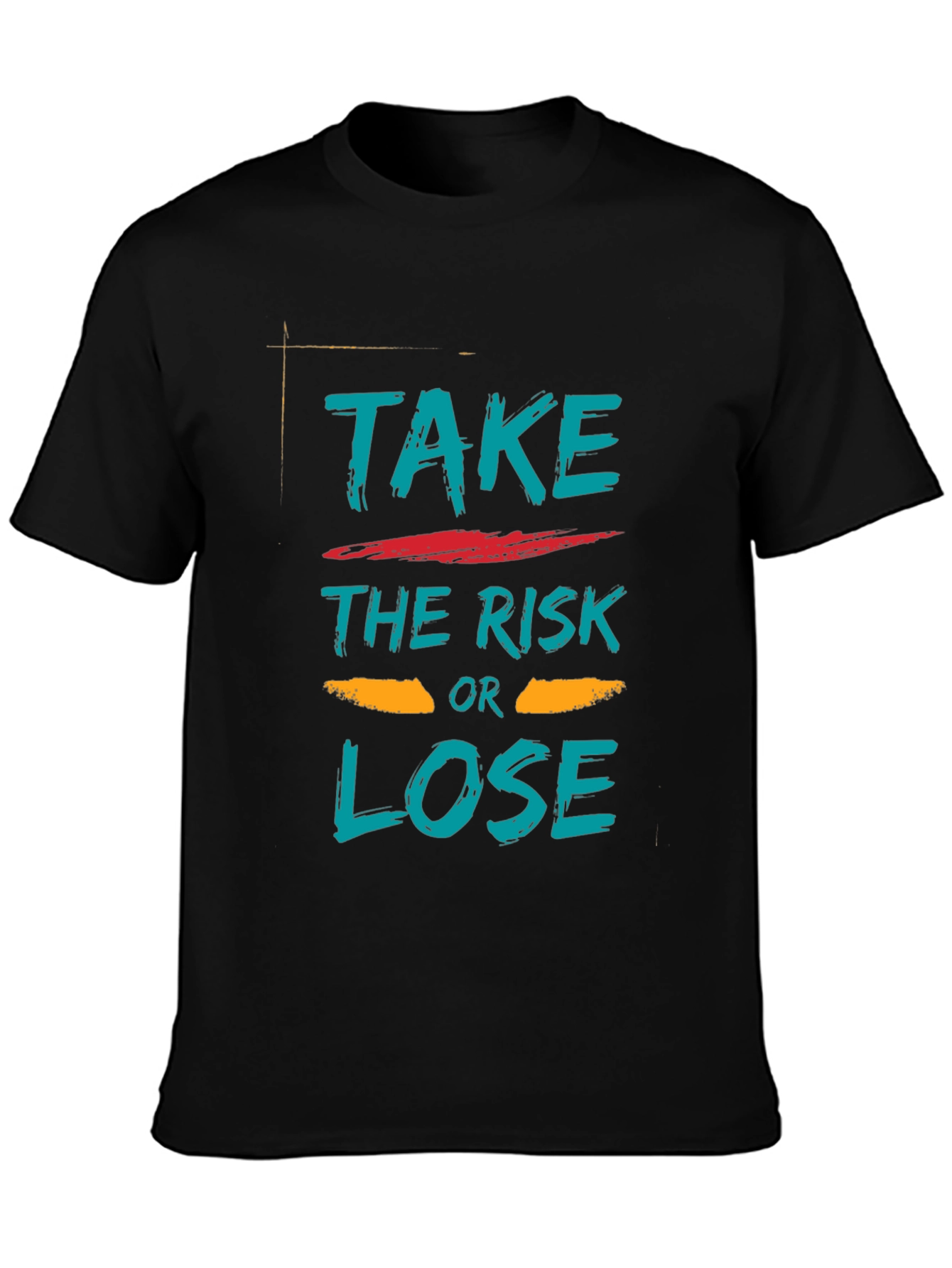 Black Take the Risk Graphic Tee view 3