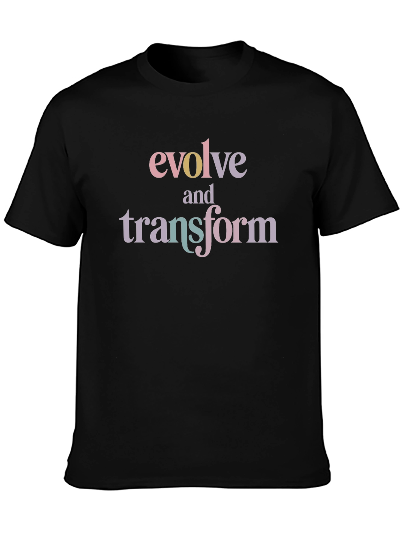 Black Evolve and Transform Graphic T-Shirt view 3
