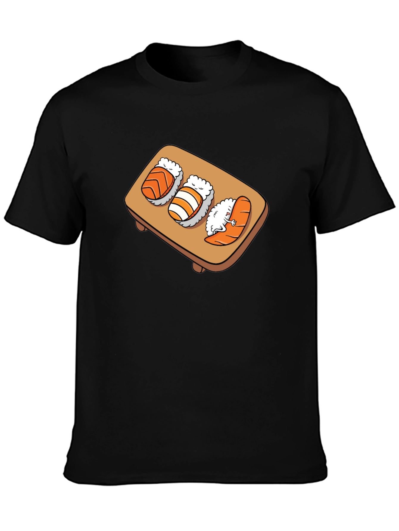 Black Sushi Graphic Black T-Shirt view 3