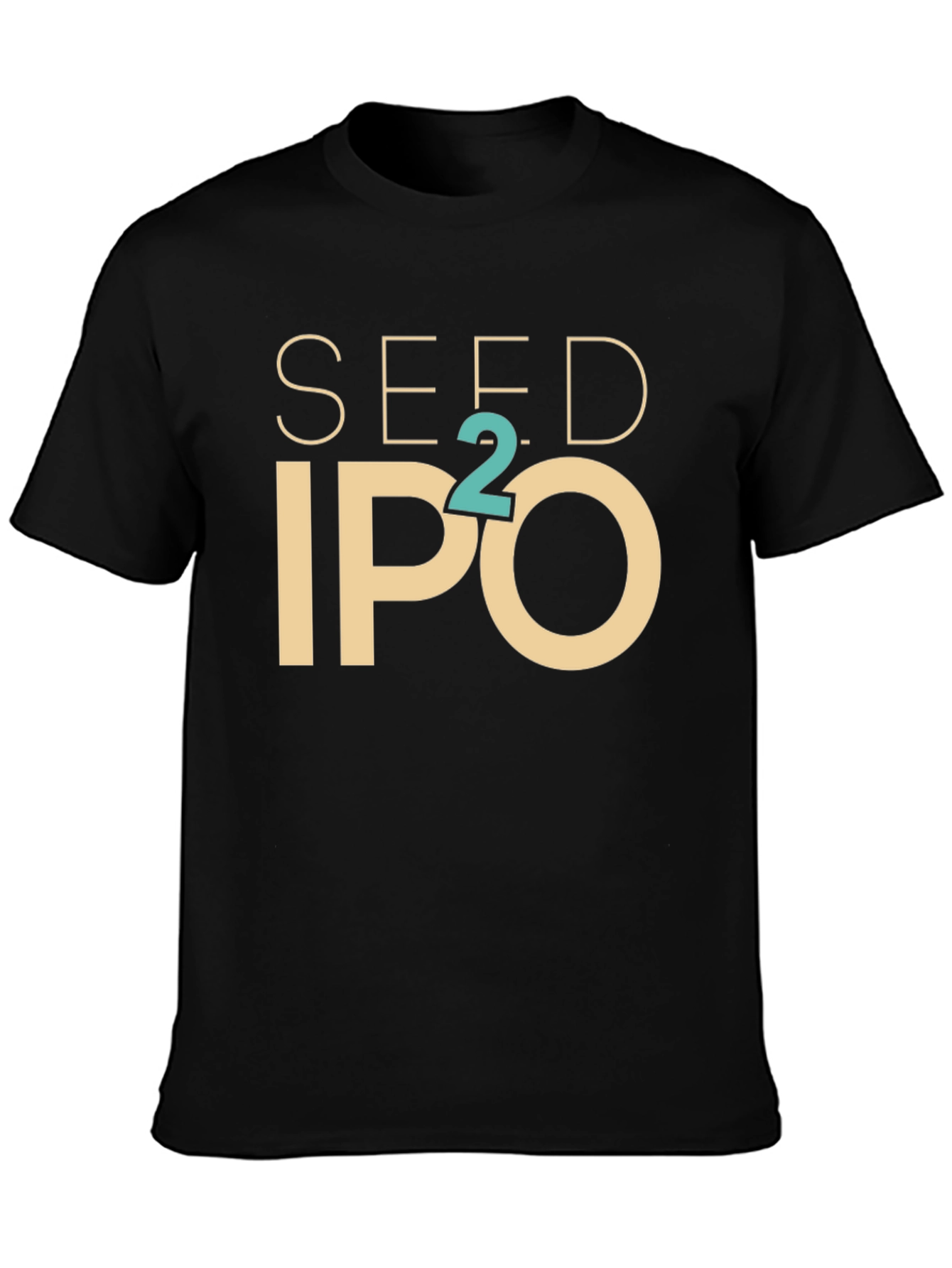 Black Seed to IPO Tee - Black Cotton Blend Graphic T-Shirt view 3