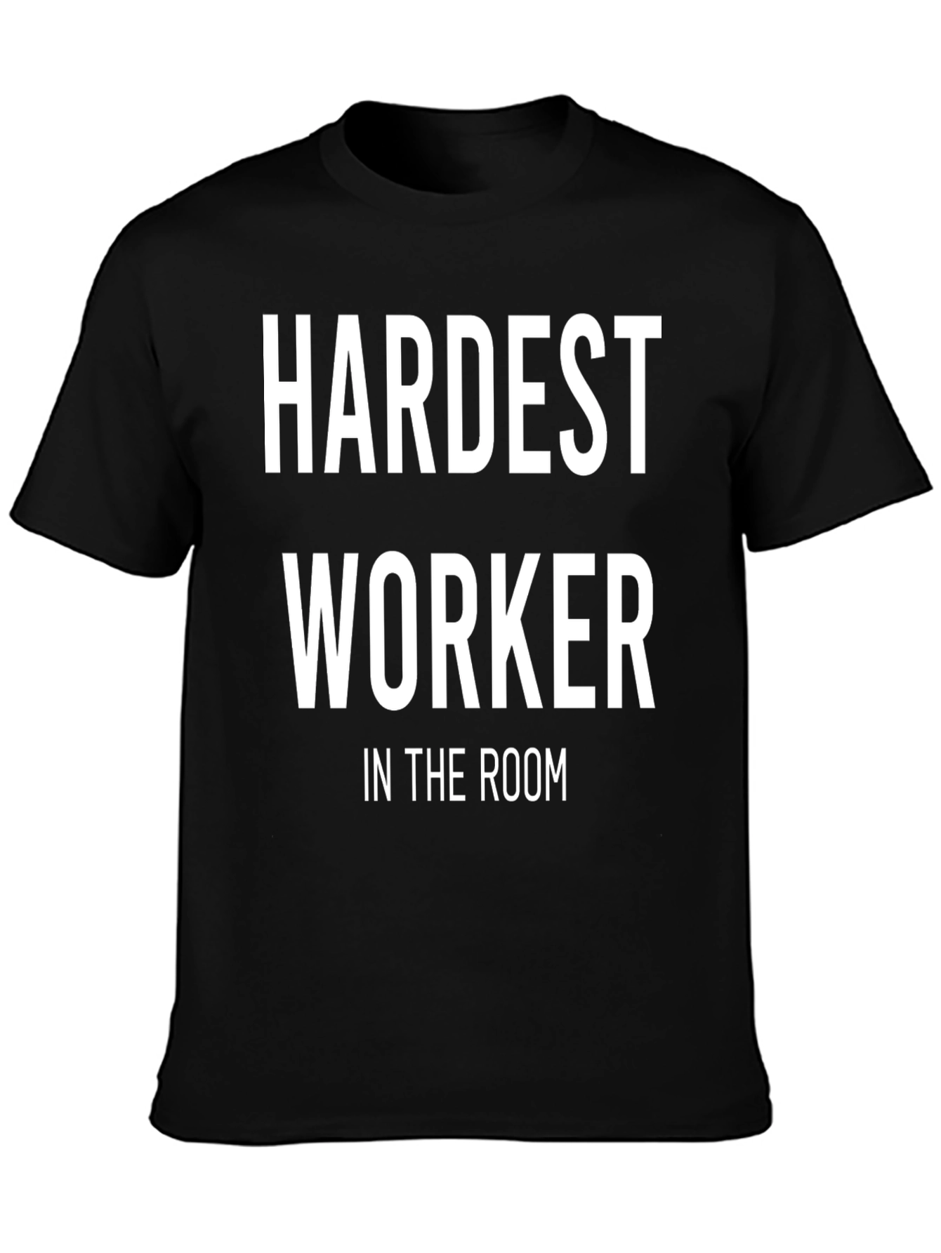 Black Hardest Worker in the Room Graphic Tee - Black view 3
