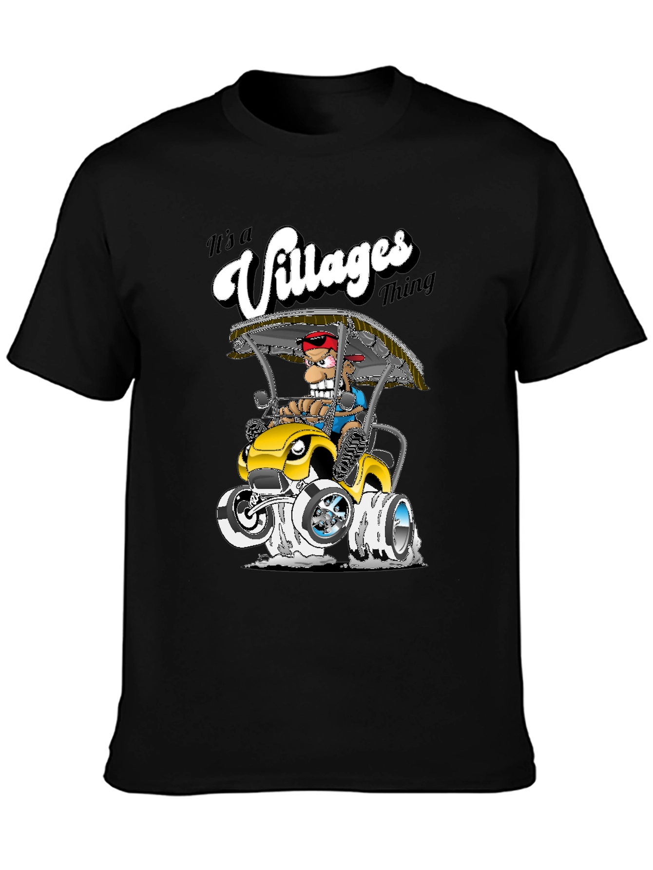 The Villages Thing T-Shirt - Cartoon Golf Cart - 3