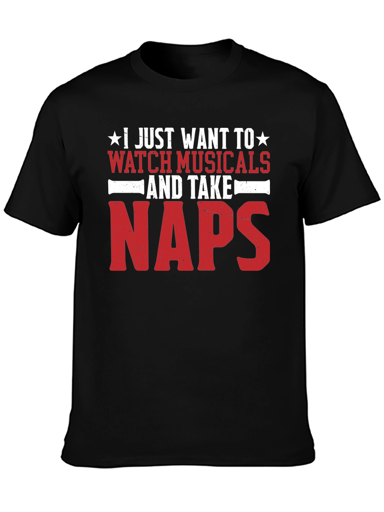 Black Musical Lover's Naps T-Shirt view 3