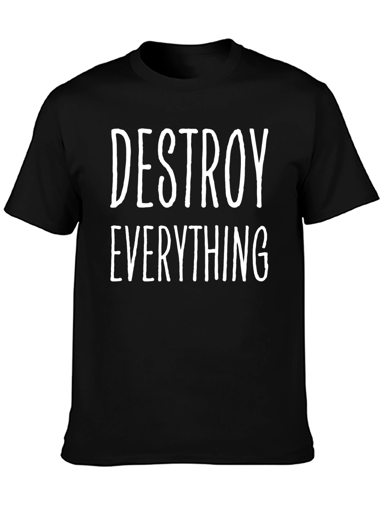 Black Destroy Everything Graphic Tee - Black view 3