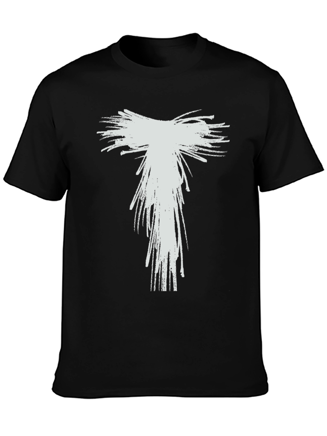 Black Abstract Graphic Print Black T-Shirt view 3