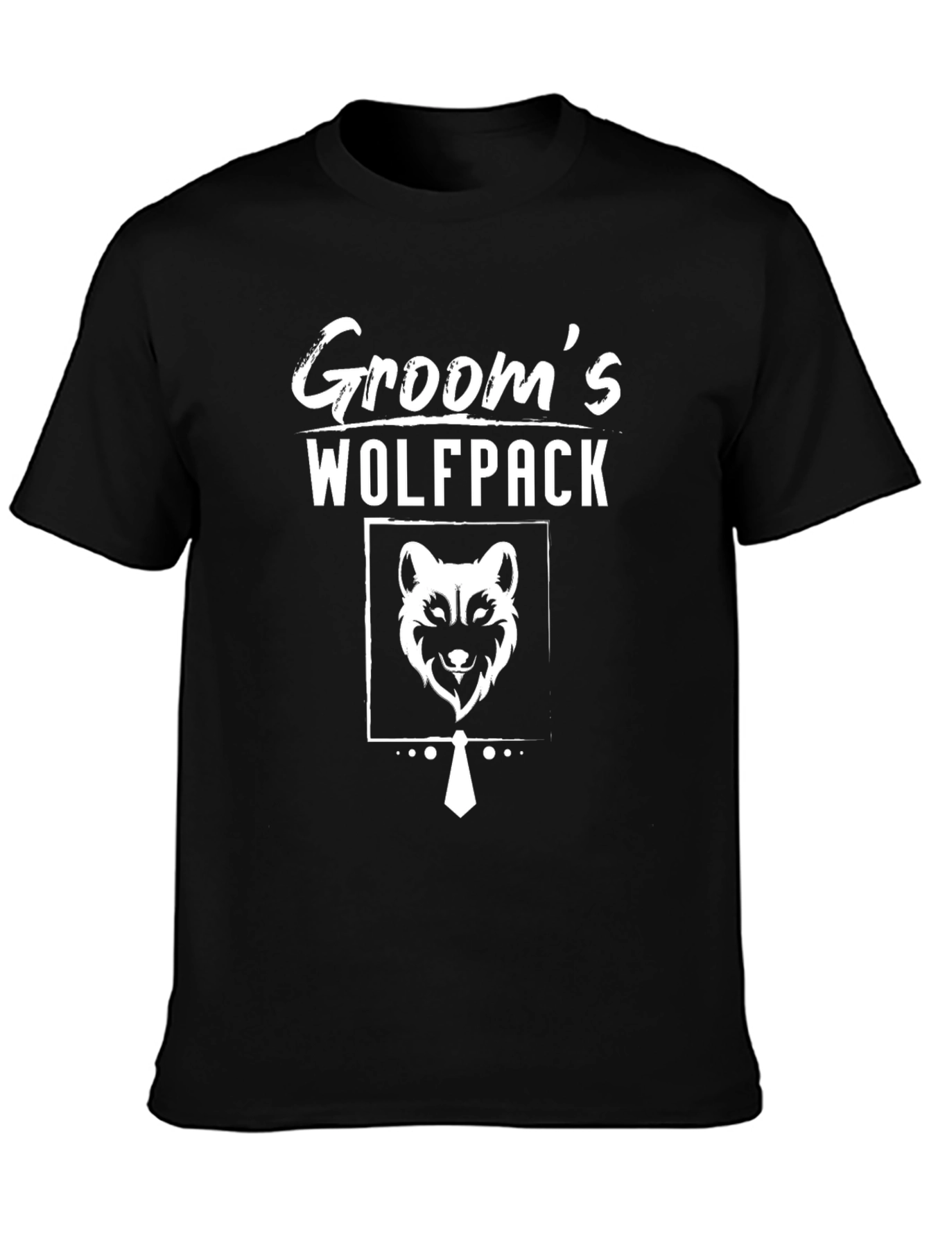 Black Groom's Wolfpack Black T-Shirt view 3