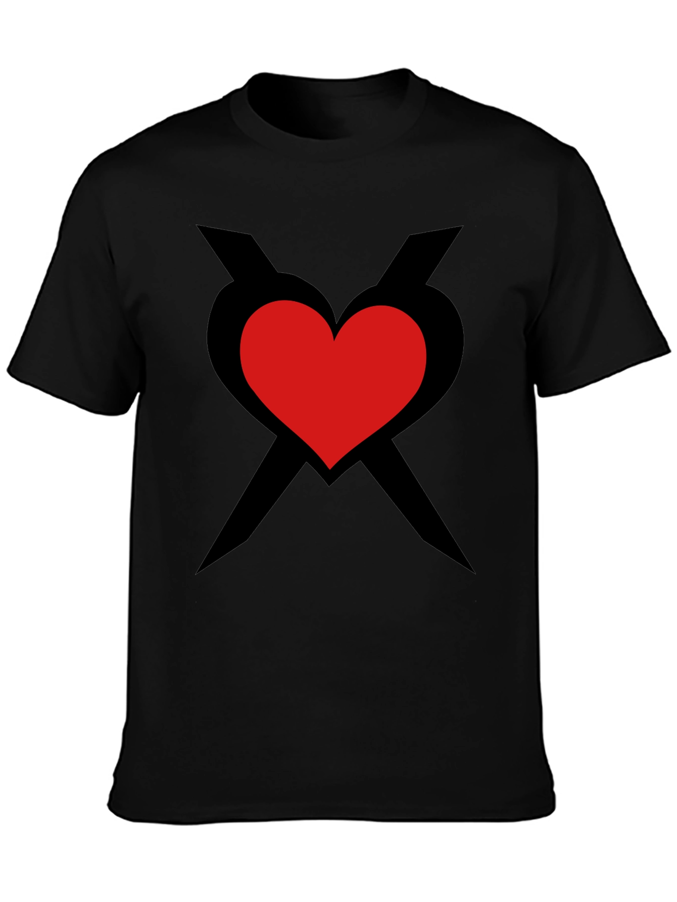 Black Heart & Crossbones Graphic Black Tee view 3