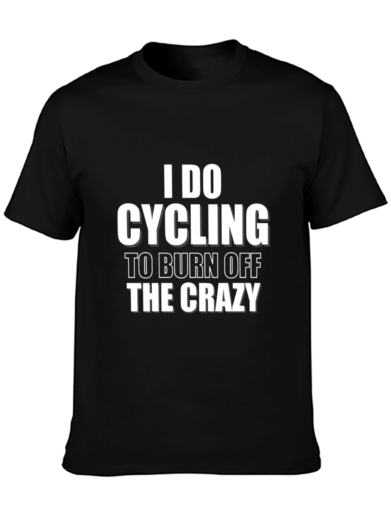 Black Cycling Burn Off Crazy T-Shirt - Black view 3