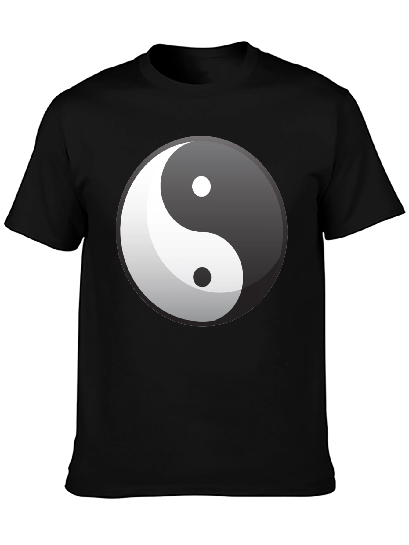 Black Yin Yang Graphic Tee - Balance & Style view 3