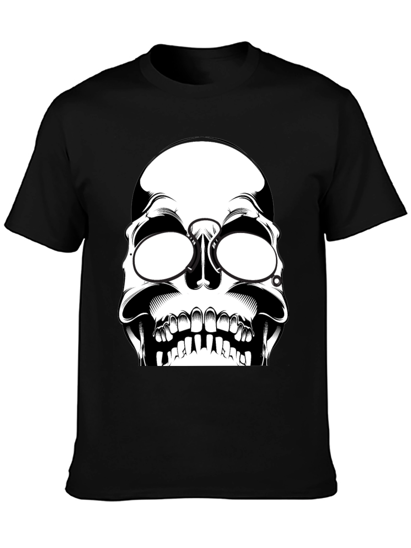 Black Skull Graphic T-Shirt - Edgy Style view 3
