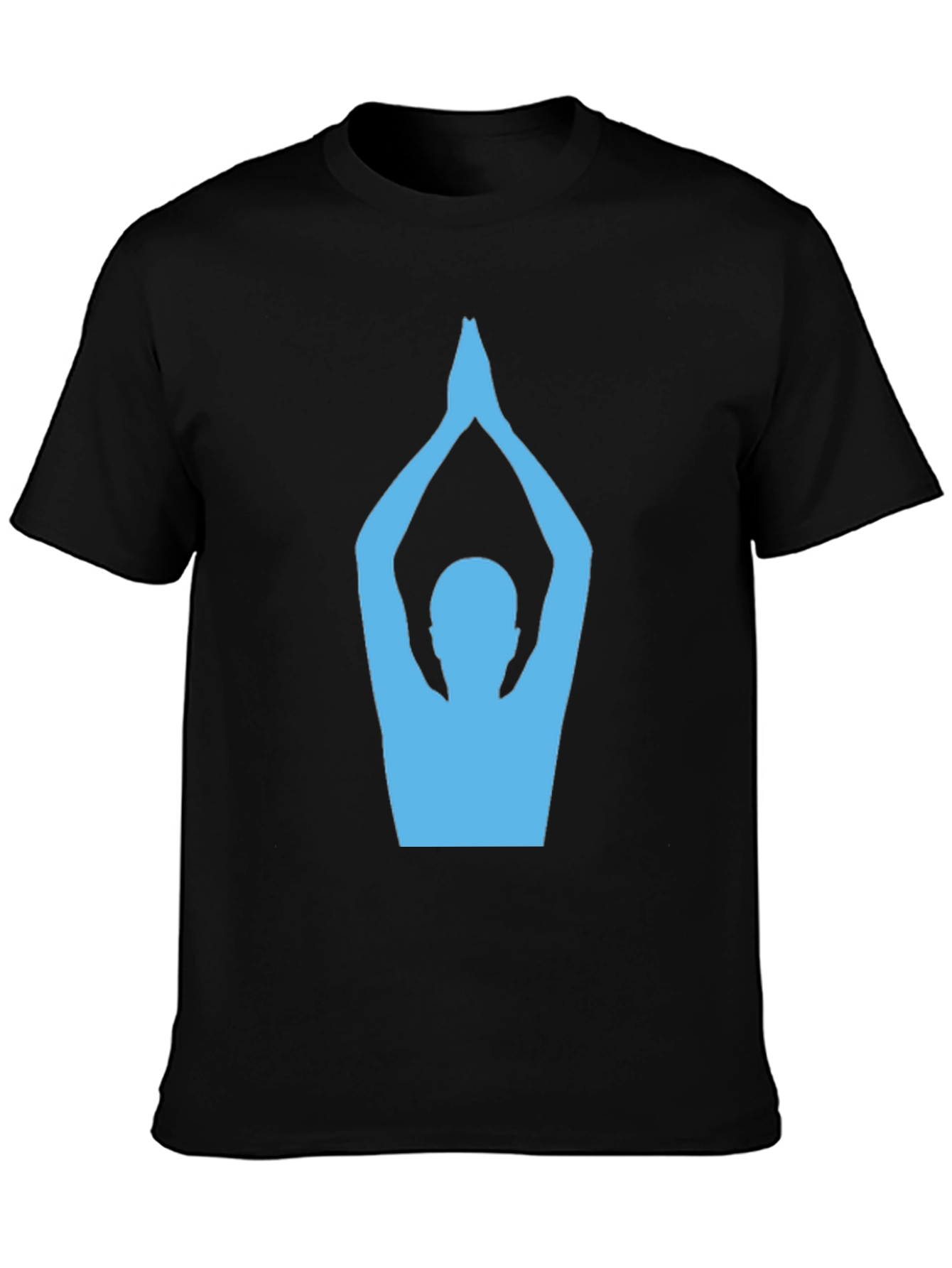 Black Yoga Pose Graphic T-Shirt view 3
