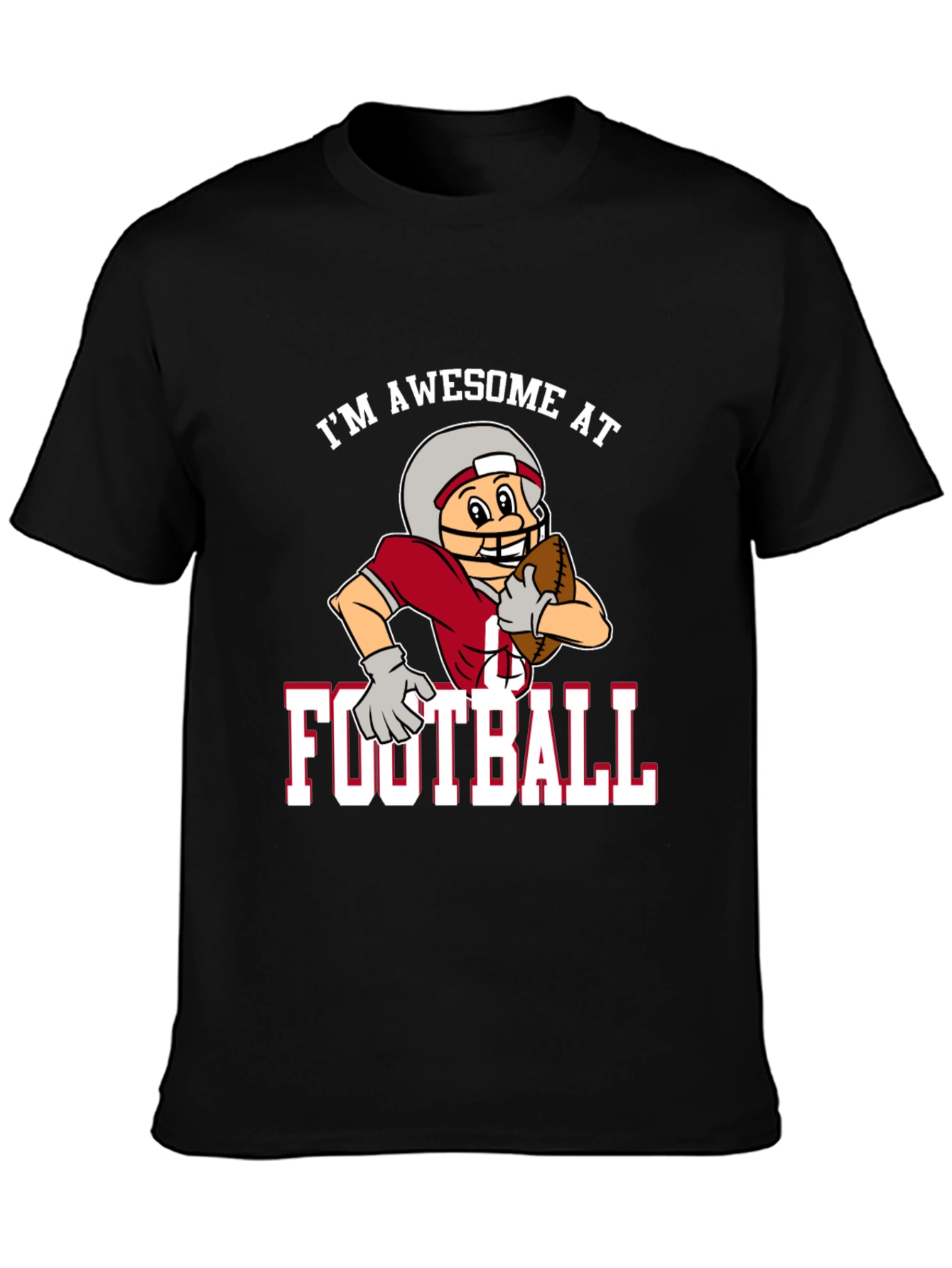 Black Awesome Football T-Shirt view 3