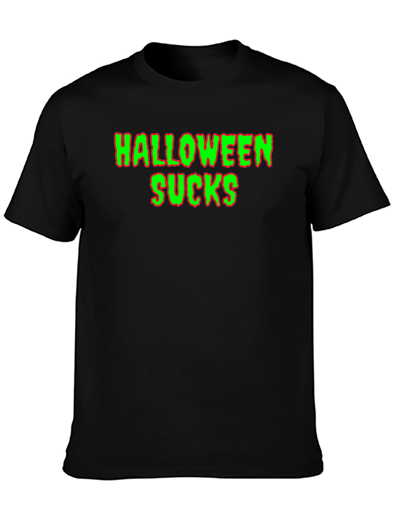 Black Halloween Sucks T-Shirt view 3