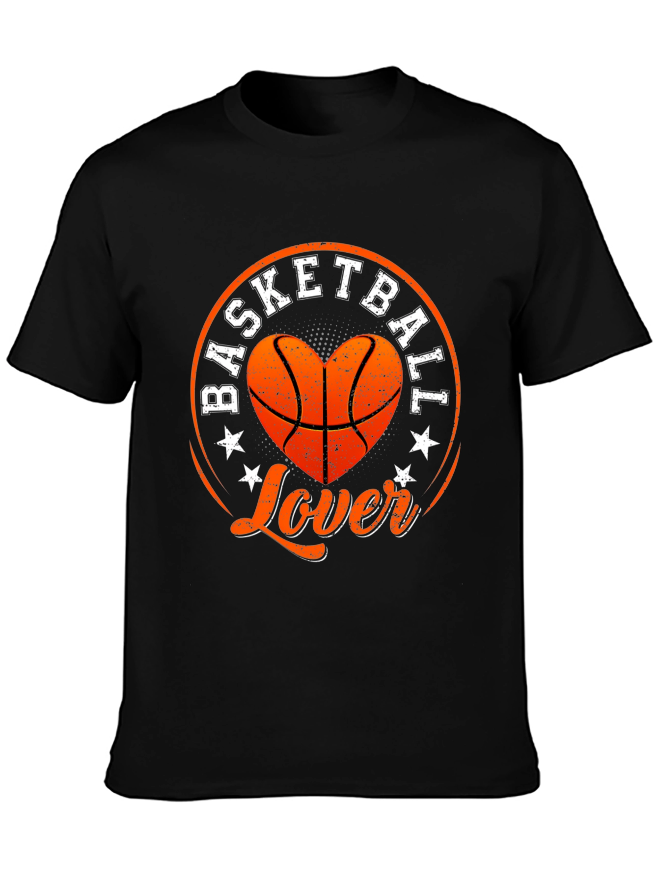 Black Basketball Lover Graphic T-Shirt view 3