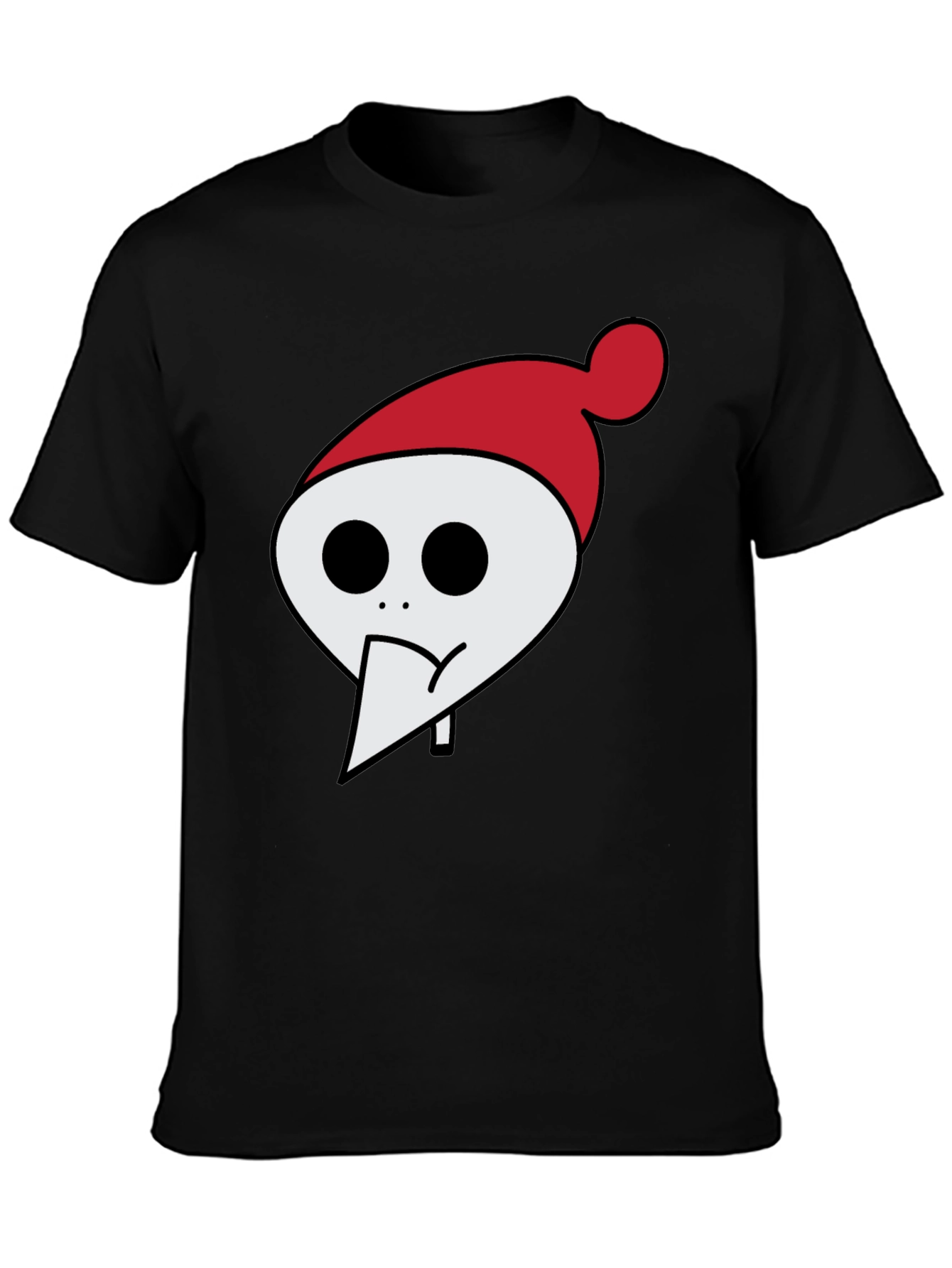 Black Whimsical Holiday Character Tee - Black view 3