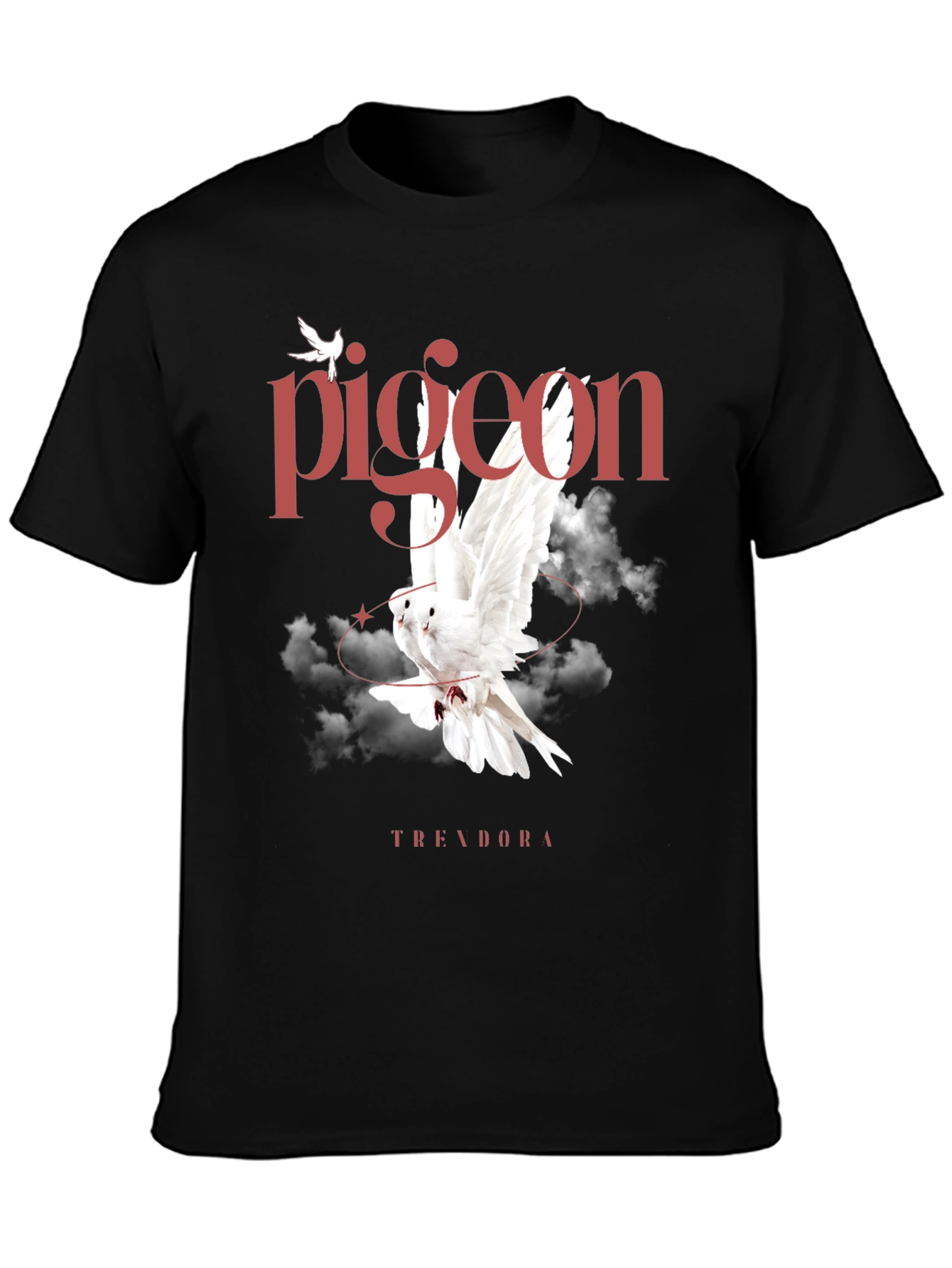 Black Pigeon Graphic Black T-Shirt - Trending Now! view 3