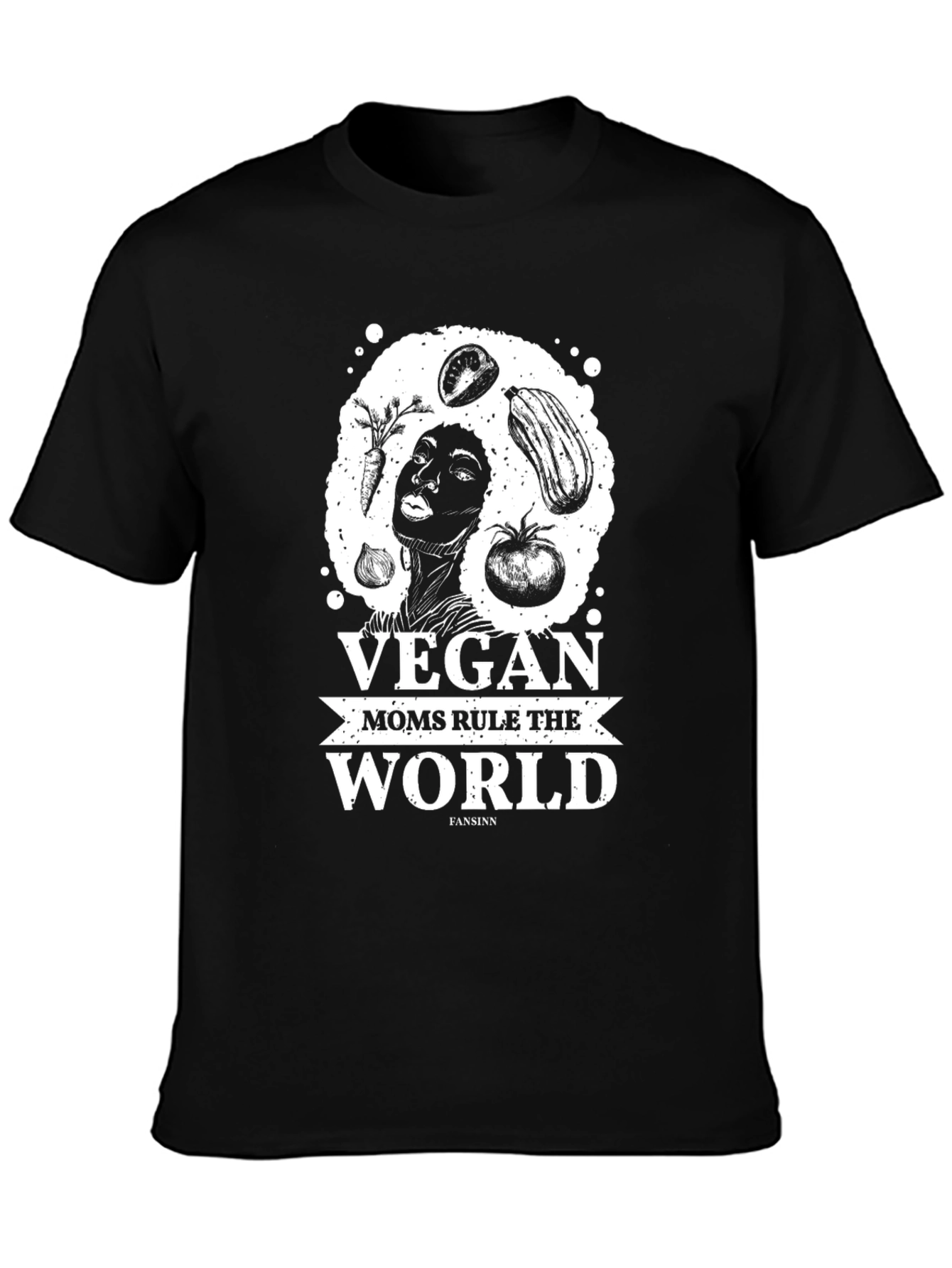 Black Vegan Moms Rule the World T-Shirt view 3