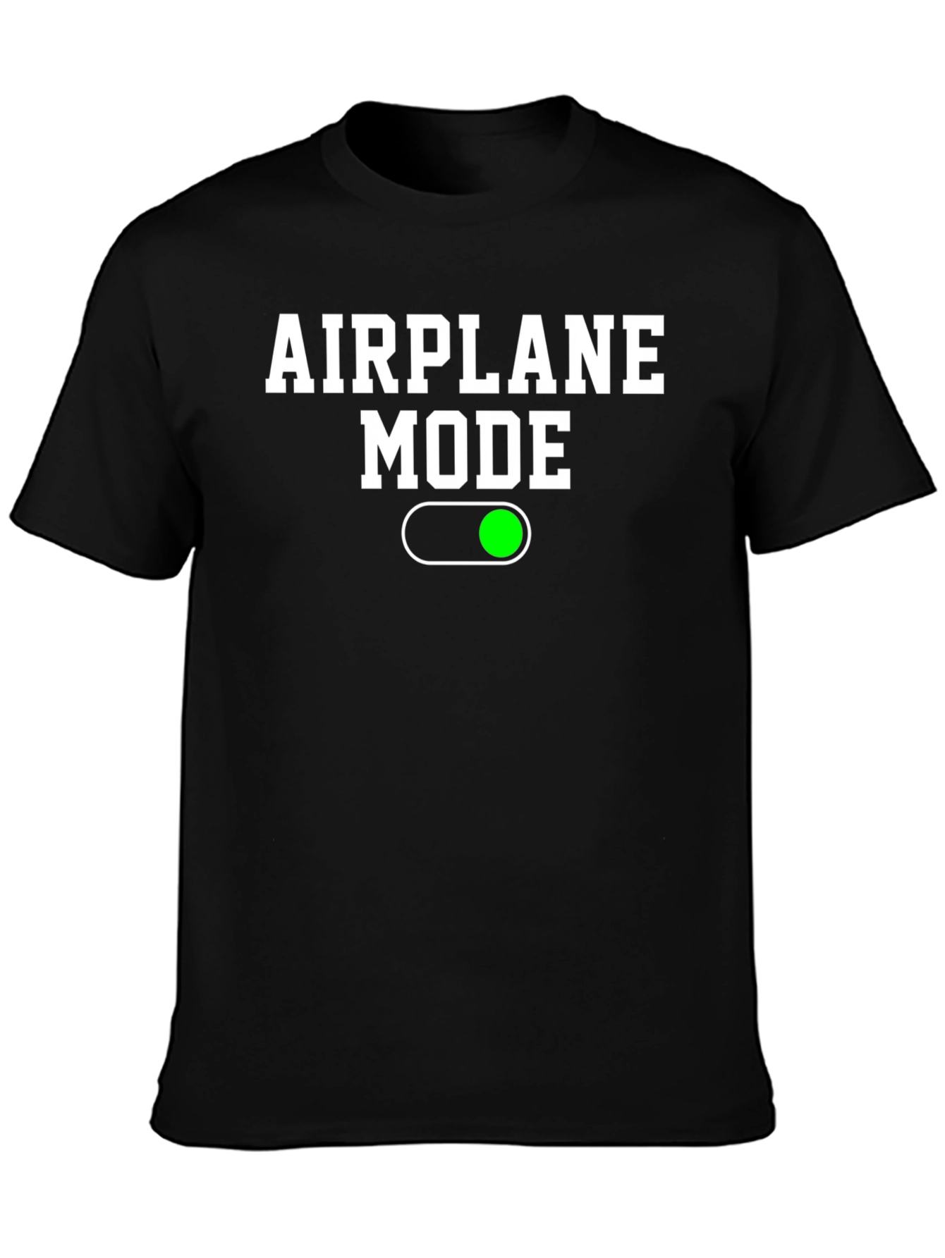 Black Airplane Mode Graphic T-Shirt - Travel Ready view 3