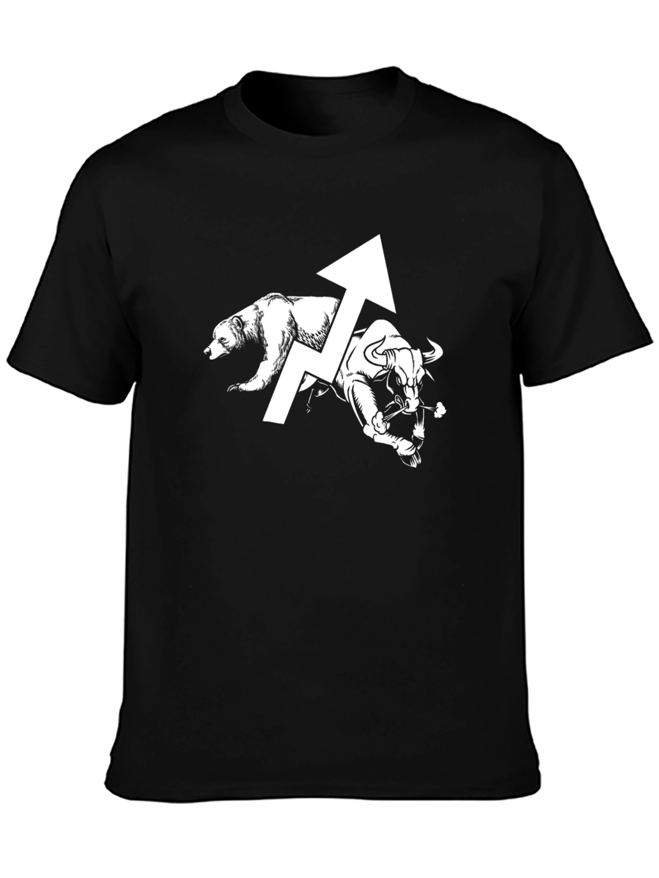 Black Bull and Bear Market T-Shirt view 3