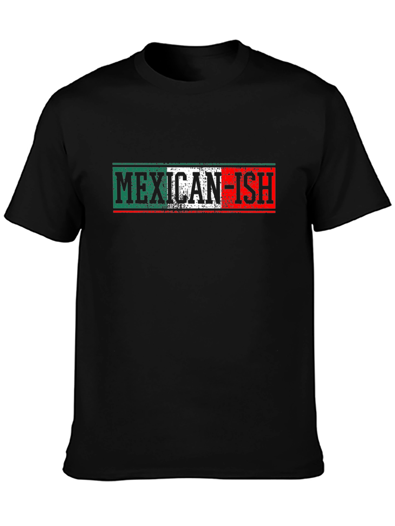 Black Mexican-ish Novelty Graphic T-Shirt view 3
