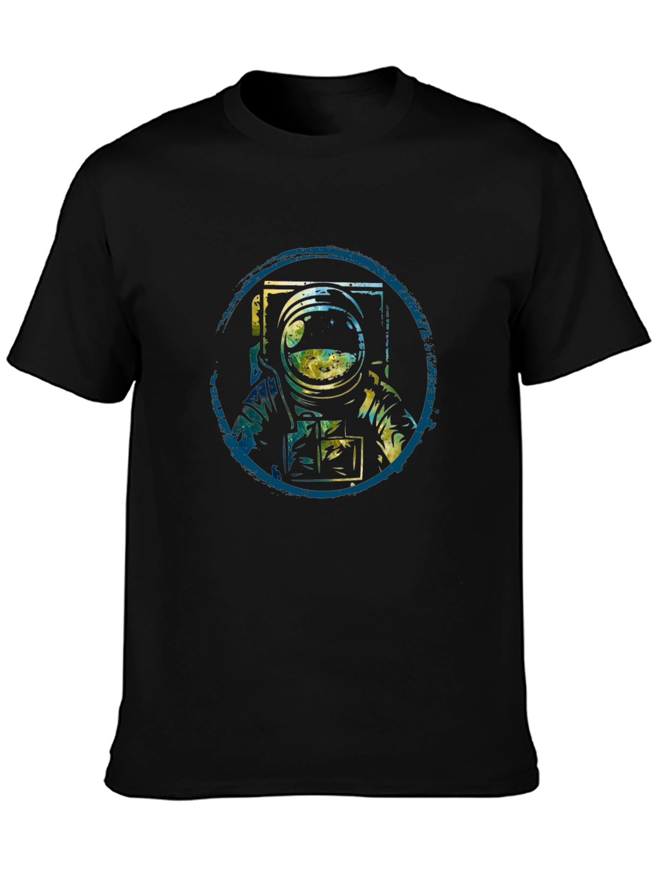 Black Astronaut Graphic Tee - Black Cotton Blend view 3